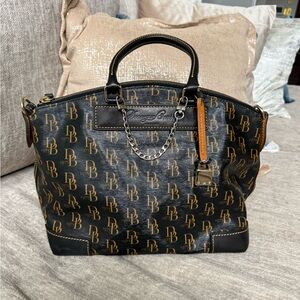 Dooney & Bourke Black and Gold Men's Briefcase